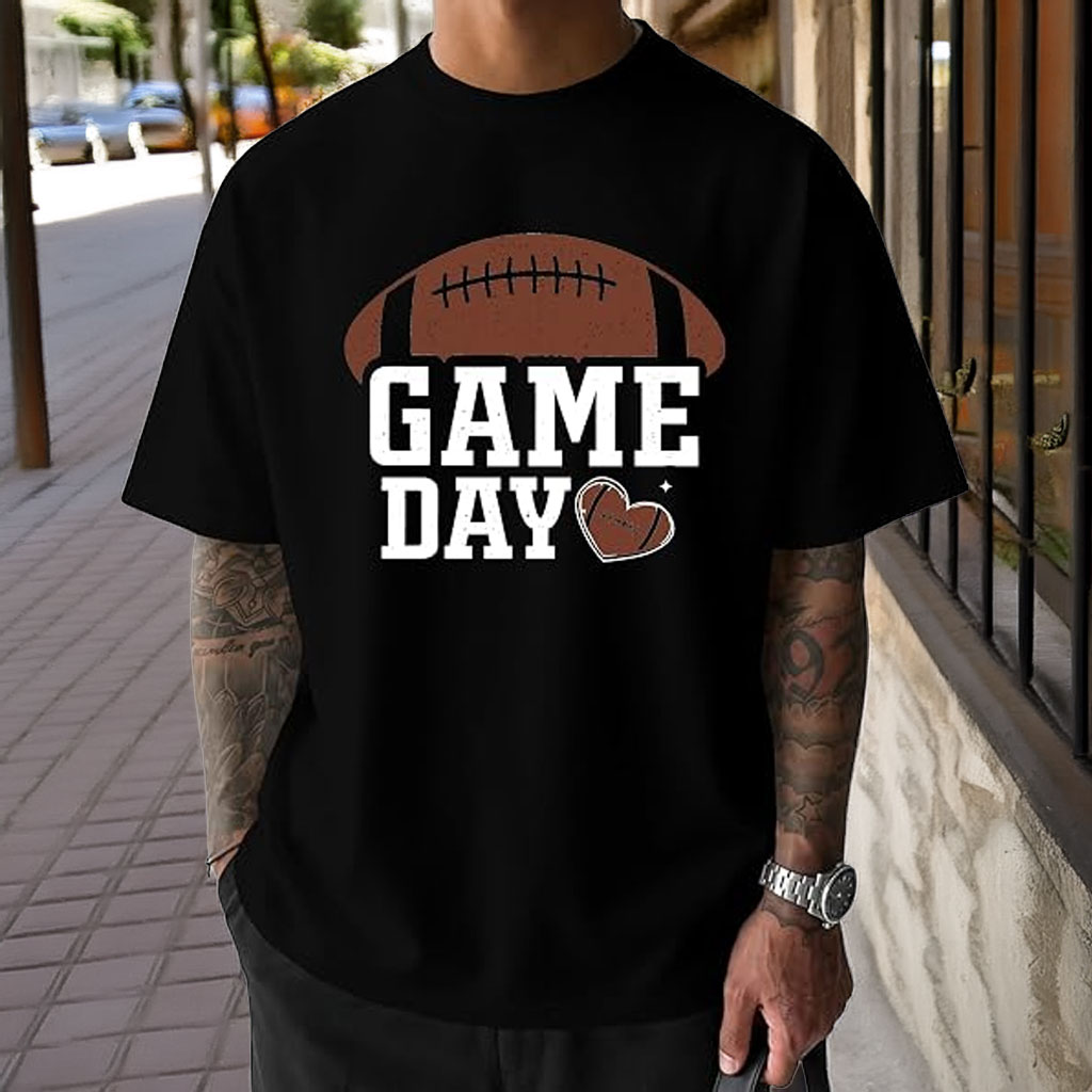 KESIHAN Men's Football Shirt – Retro Game Day T-Shirt