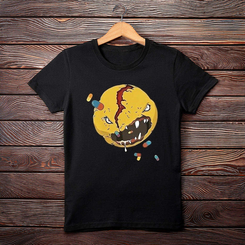 Men’s Black Novelty Game Cosplay Graphic T-Shirt