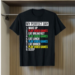 My Perfect Day Black Classic Fit Gamer T-Shirt