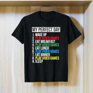 My Perfect Day Black Classic Fit Gamer T-Shirt