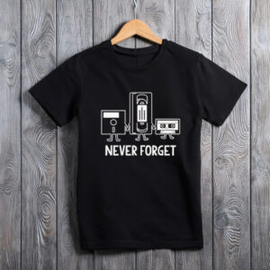 Never Forget Floppy Disk Retro Geek T-Shirt
