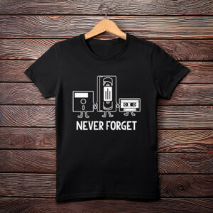 Never Forget Floppy Disk Retro Geek T-Shirt