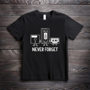 Never Forget Floppy Disk Retro Geek T-Shirt