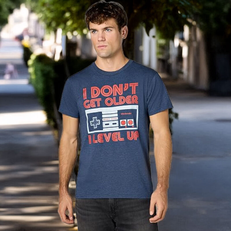Nintendo Men's NES Controller Get Older Level Up T-Shirt