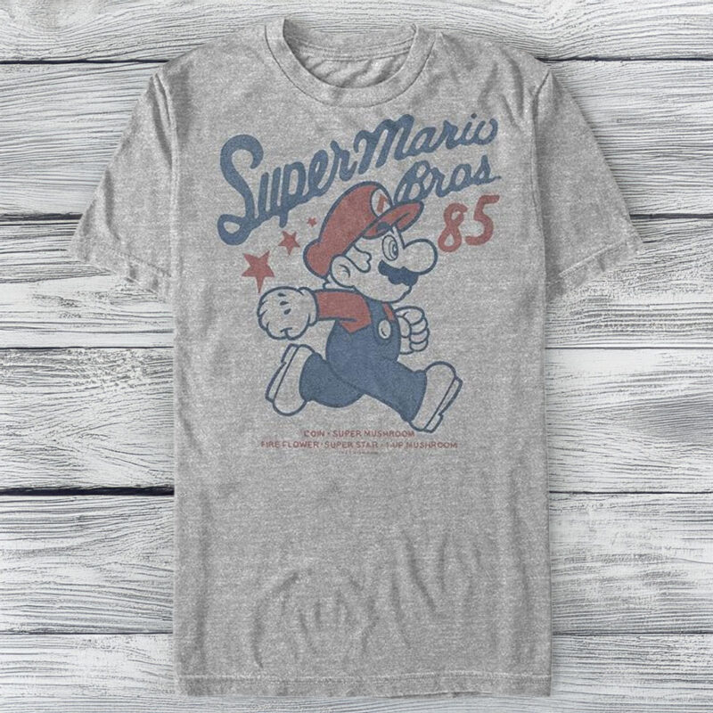 Nintendo Men’s Super Mario Running Profile 1985 T-Shirt