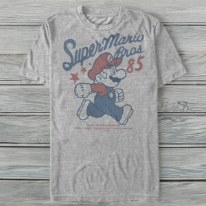 Nintendo Men’s Super Mario Running Profile 1985 T-Shirt