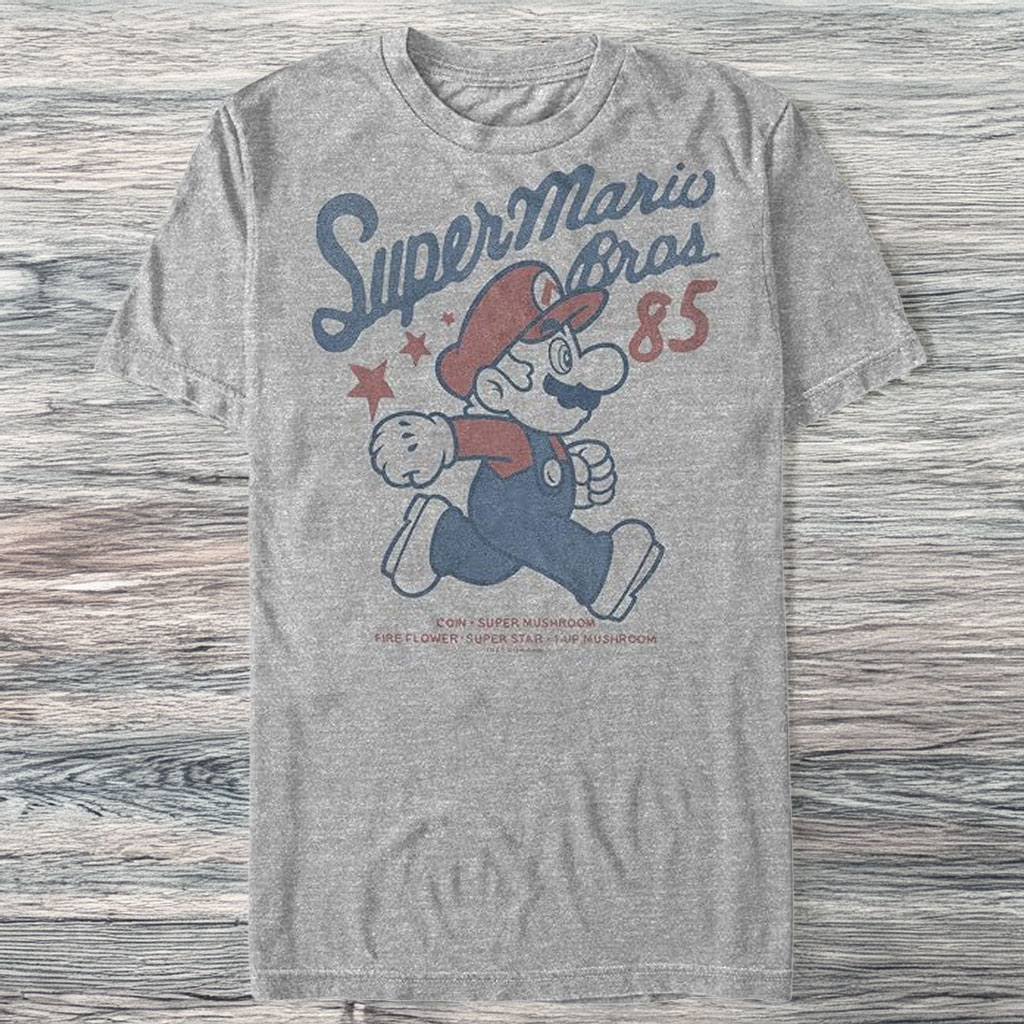 Nintendo Men’s Super Mario Running Profile 1985 T-Shirt