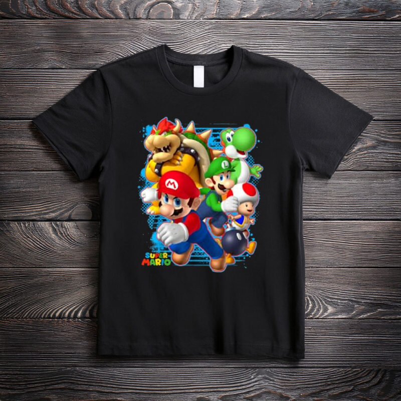 Nintendo Super Mario Luigi Bowser Spray Paint T-Shirt