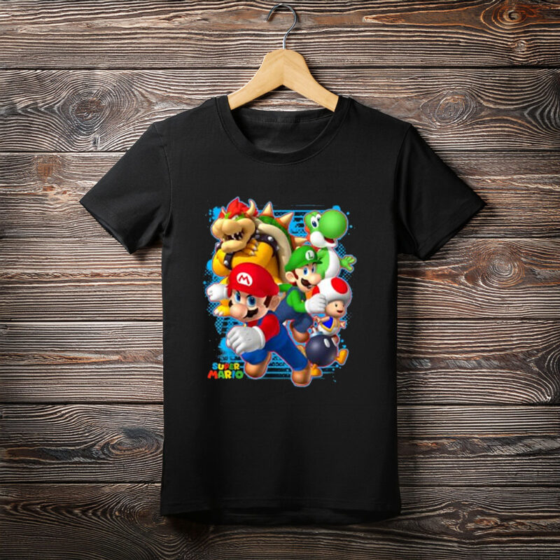 Nintendo Super Mario Luigi Bowser Spray Paint T-Shirt