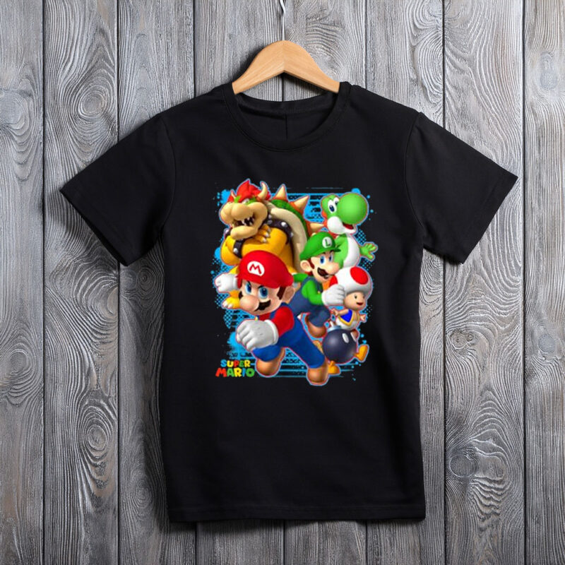 Nintendo Super Mario Luigi Bowser Spray Paint T-Shirt