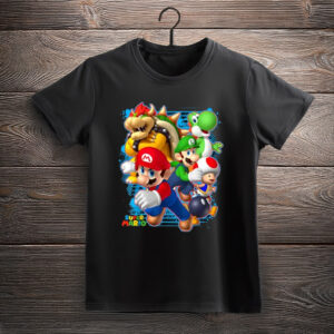 Nintendo Super Mario Luigi Bowser Spray Paint T-Shirt