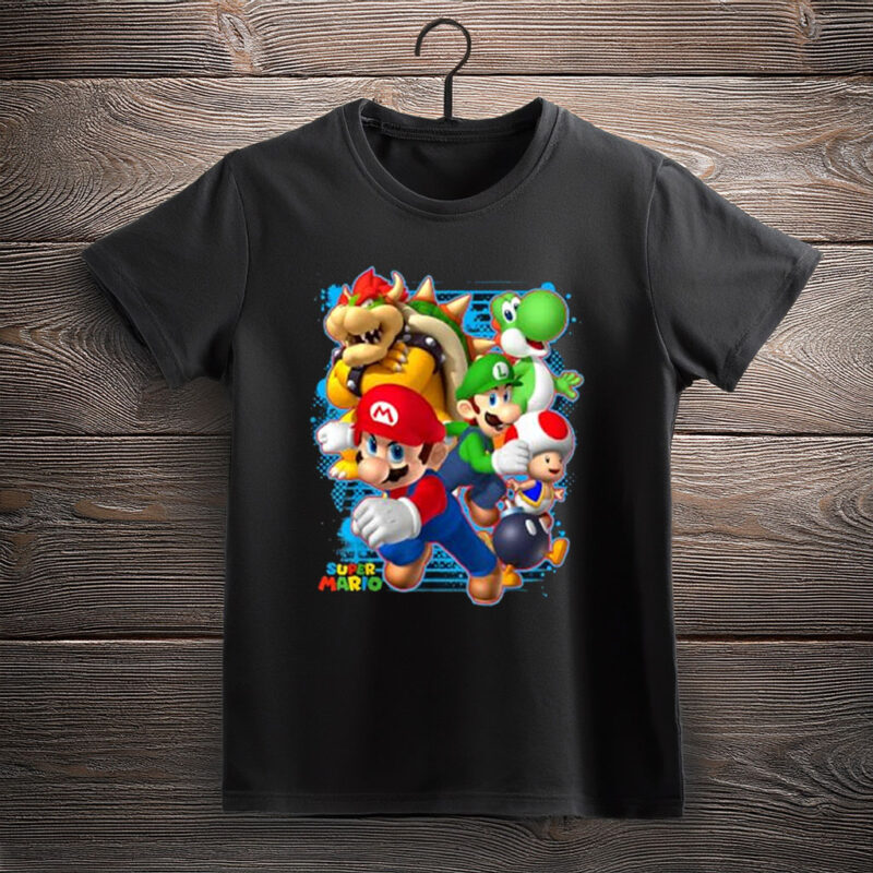 Nintendo Super Mario Luigi Bowser Spray Paint T-Shirt