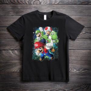 Nintendo Super Mario Luigi Paint Splatter Action T-Shirt