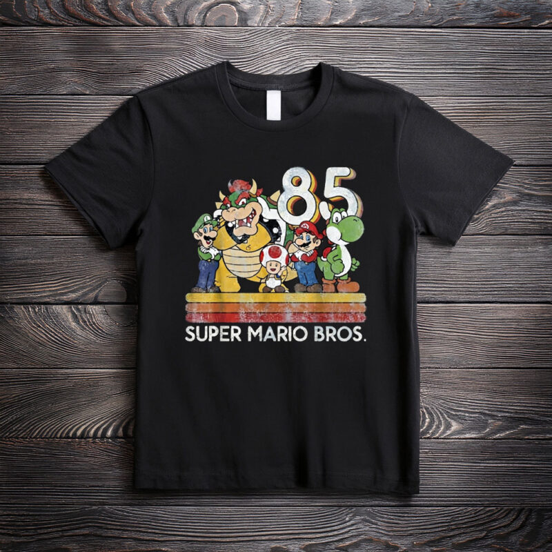 Nintendo Super Mario Retro Character Line-Up T-Shirt