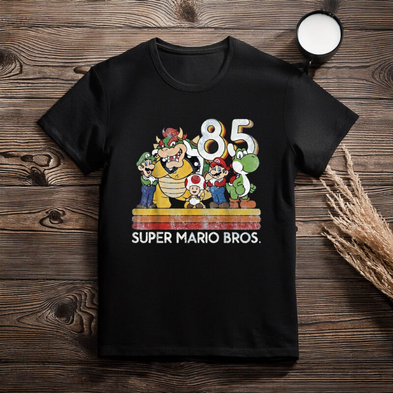 Nintendo Super Mario Retro Character Line-Up T-Shirt