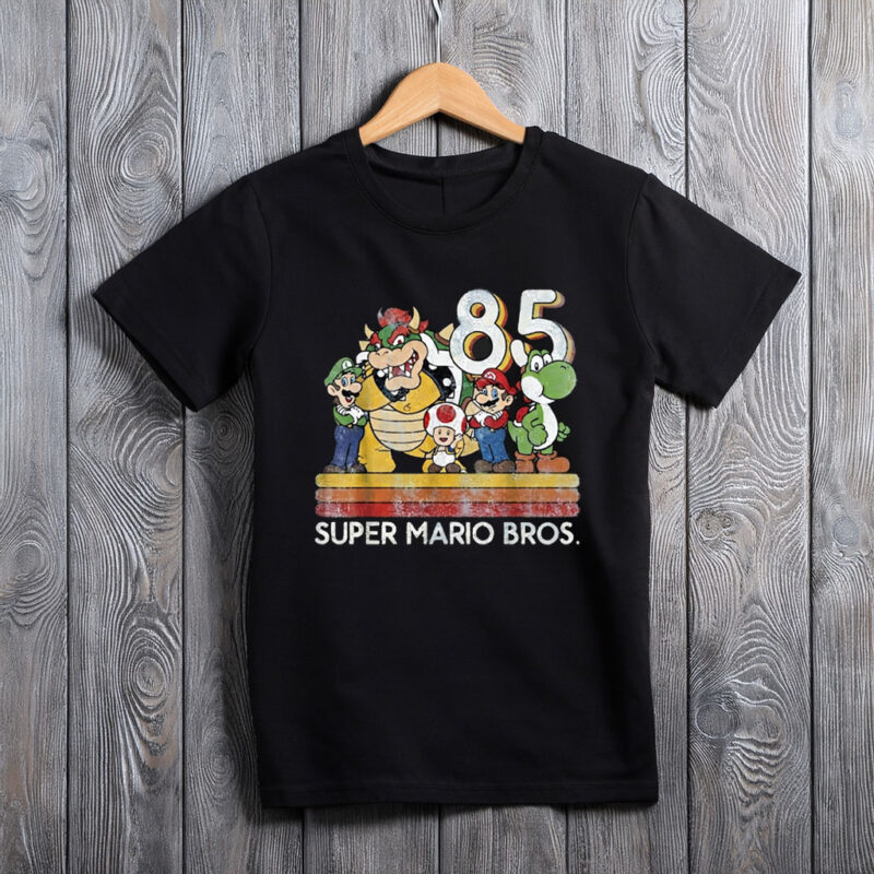 Nintendo Super Mario Retro Character Line-Up T-Shirt