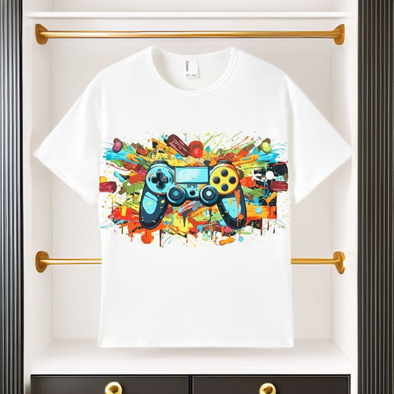 PATPAT Boys Tie-Dye T-Shirts Size 5–14 Years Short Sleeve Crewneck Neon Tees