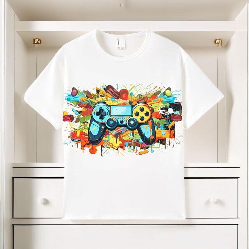 PATPAT Boys Tie-Dye T-Shirts Size 5–14 Years Short Sleeve Crewneck Neon Tees