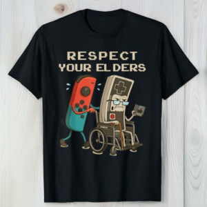 Respect Your Elders Retro Gaming Funny Gamer Controller 80s T-Shirt