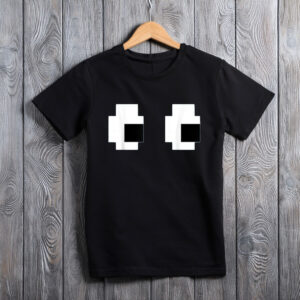 Retro Arcade Game Ghost Eyes Halloween Group Costume T-Shirt