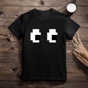Retro Arcade Game Ghost Eyes Halloween Group Costume T-Shirt