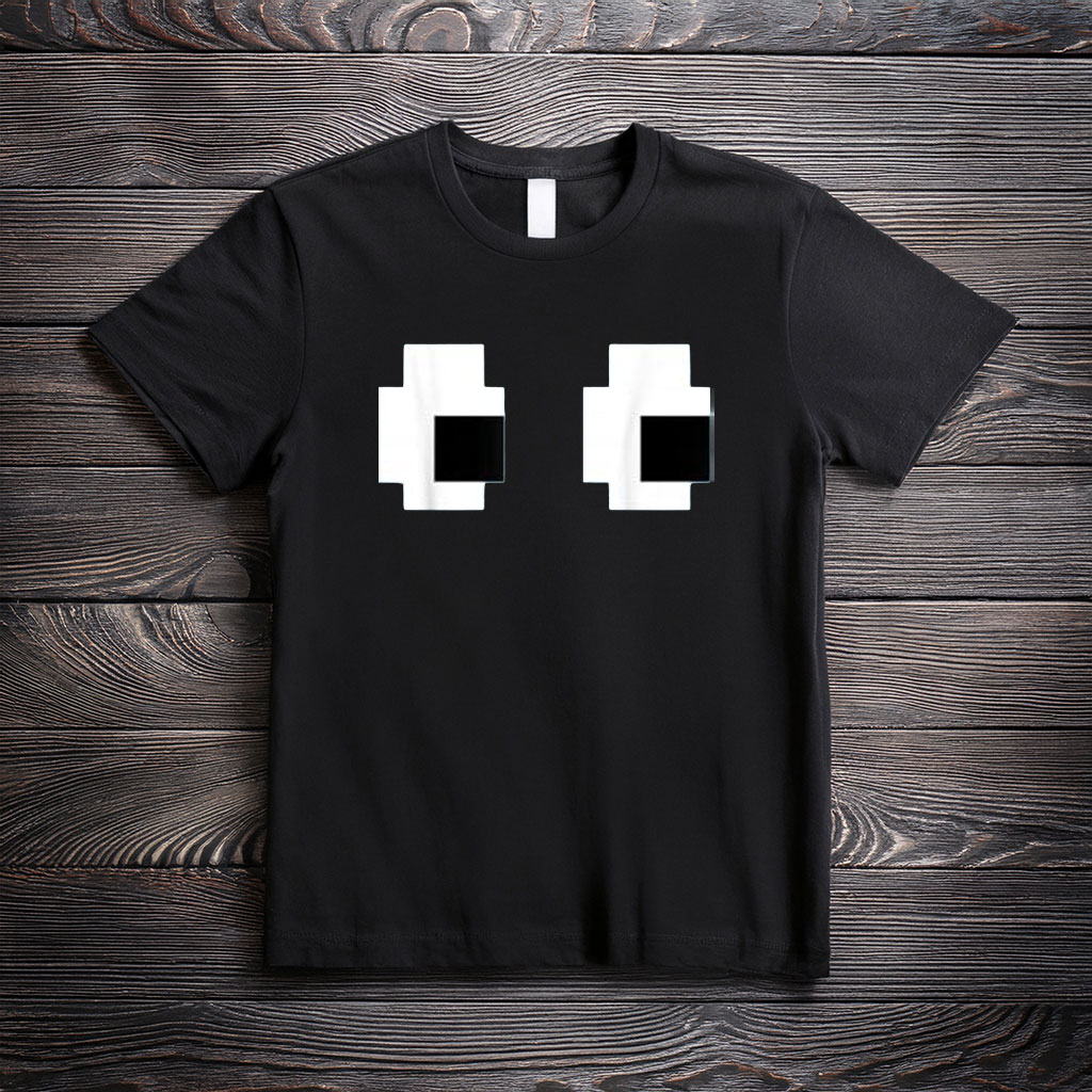 Retro Arcade Game Ghost Eyes Halloween Group Costume T-Shirt