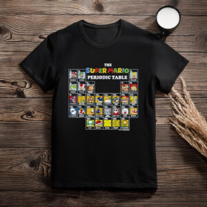 Super Mario Periodic Table of Characters Graphic T-Shirt