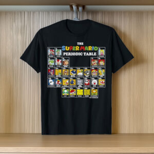 Super Mario Periodic Table of Characters Graphic T-Shirt