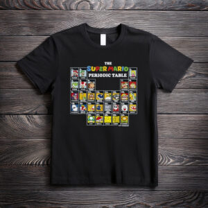 Super Mario Periodic Table of Characters Graphic T-Shirt