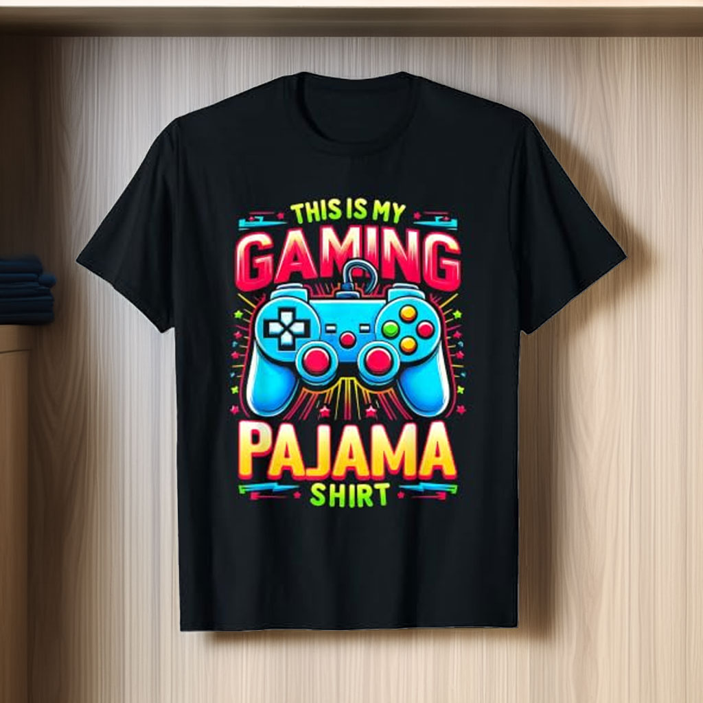 This Is My Gaming Pajama Shirt Gamepad Video Game Gamer T-Shirt