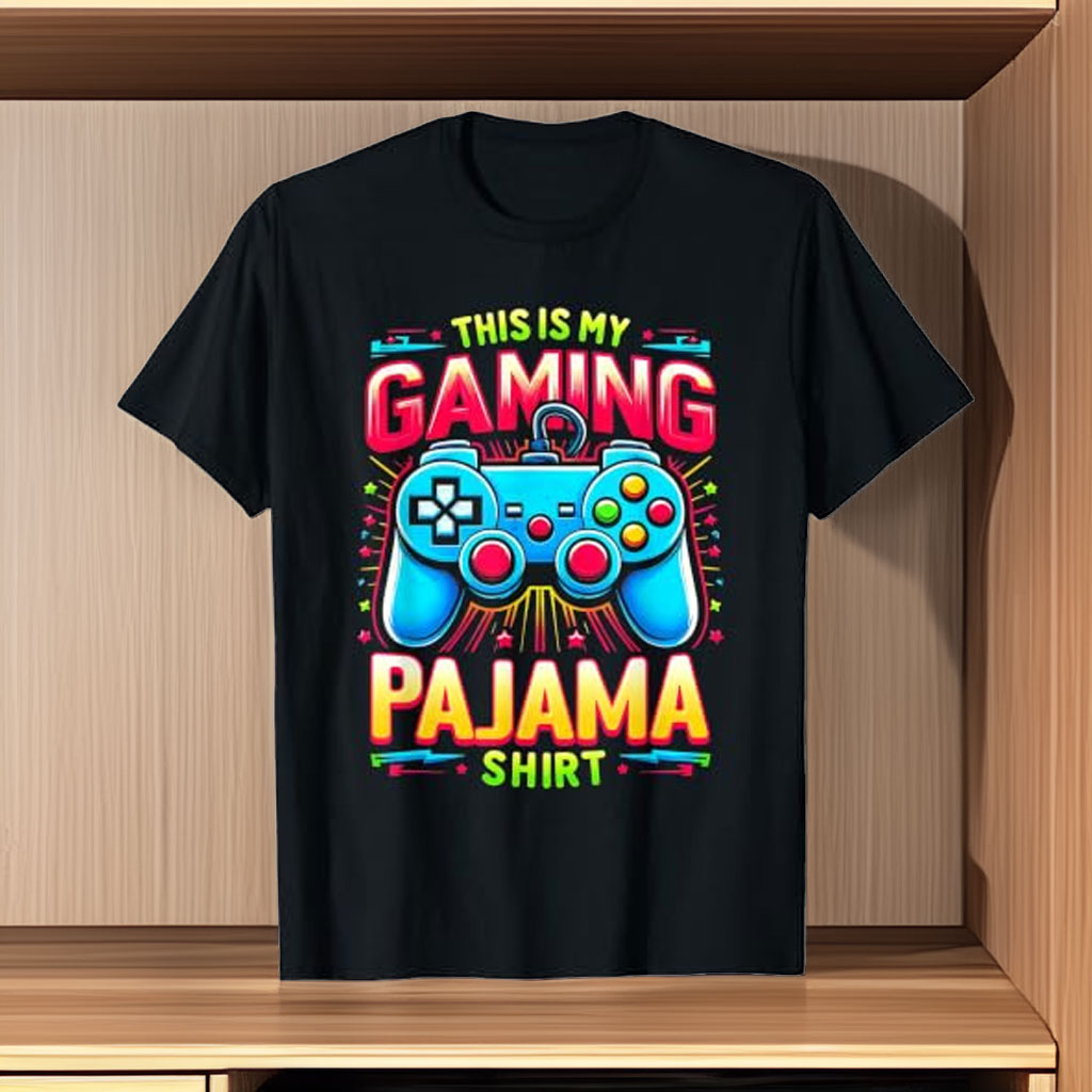 This Is My Gaming Pajama Shirt Gamepad Video Game Gamer T-Shirt