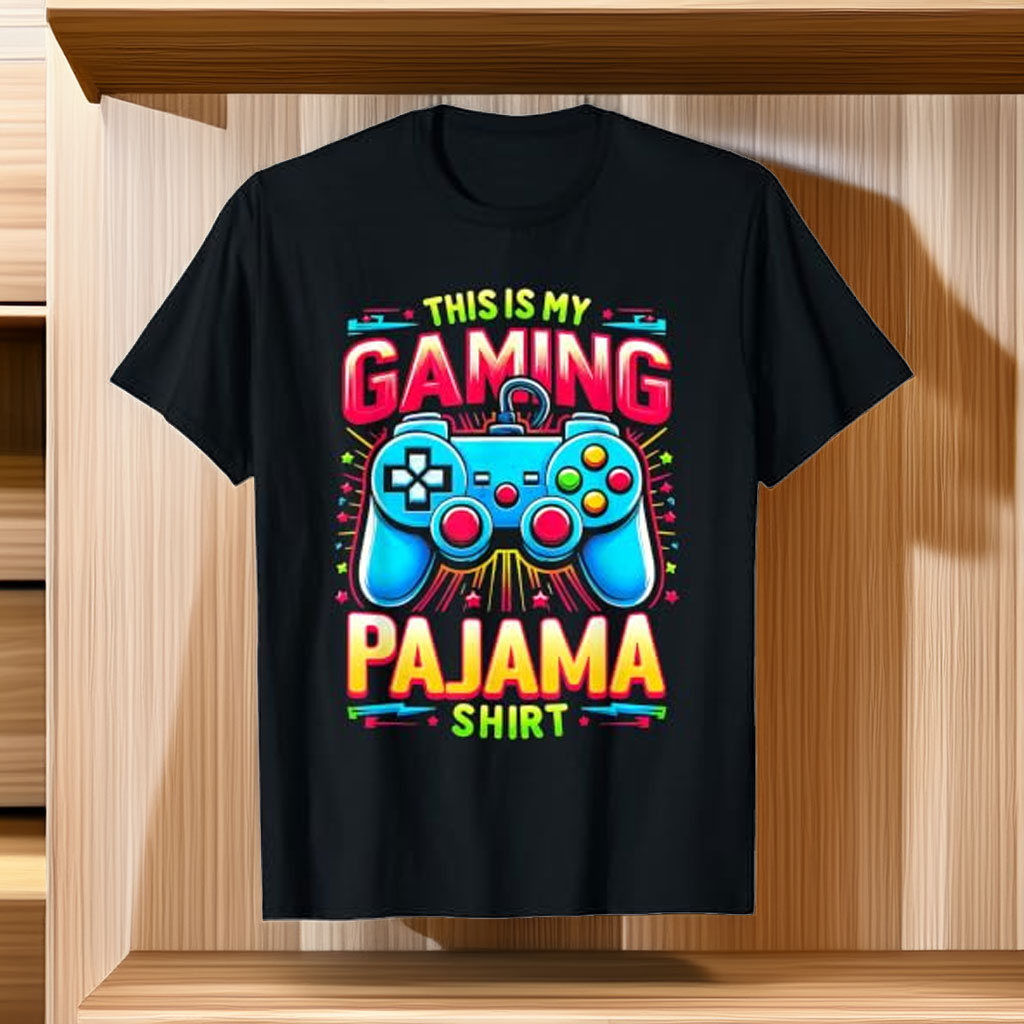 This Is My Gaming Pajama Shirt Gamepad Video Game Gamer T-Shirt