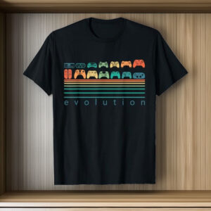 Video Game Controller Evolution 80s 90s Retro Gaming Gamer T-Shirt