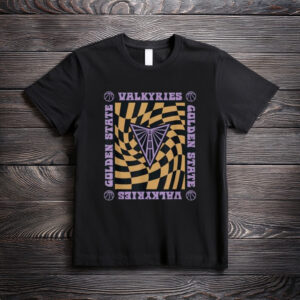 WNBA Golden State Valkyries Retro Wavy Checkerboard T-Shirt