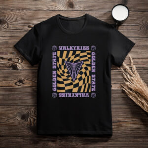WNBA Golden State Valkyries Retro Wavy Checkerboard T-Shirt
