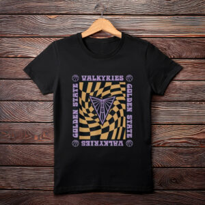 WNBA Golden State Valkyries Retro Wavy Checkerboard T-Shirt