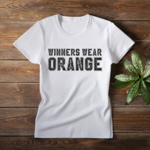 Winners Wear Orange Color War Camp Team Competition T-Shirt