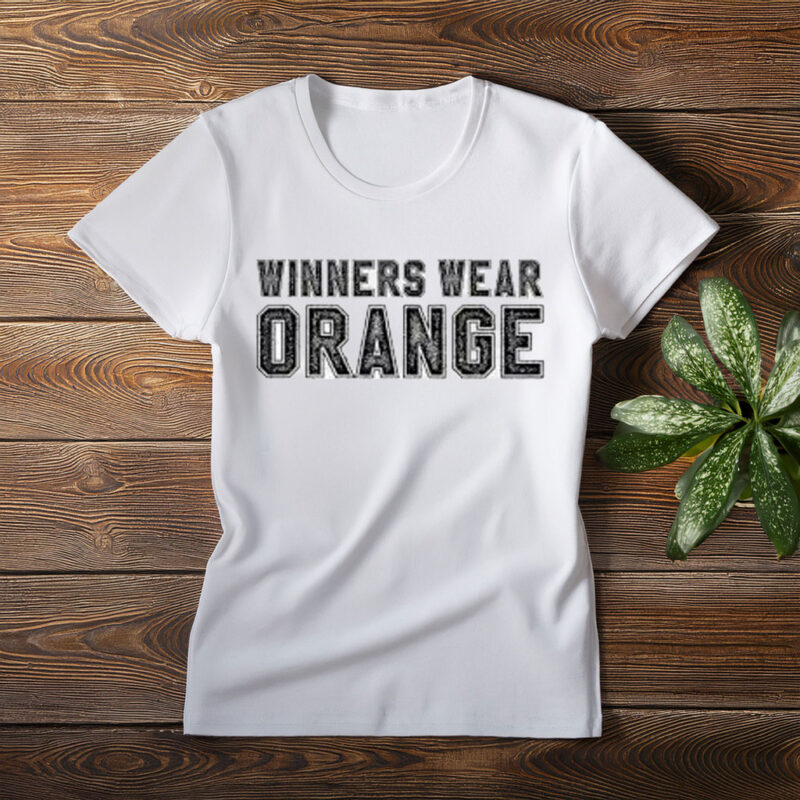 Winners Wear Orange Color War Camp Team Competition T-Shirt