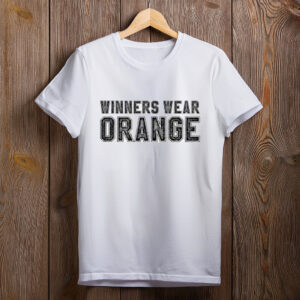 Winners Wear Orange Color War Camp Team Competition T-Shirt