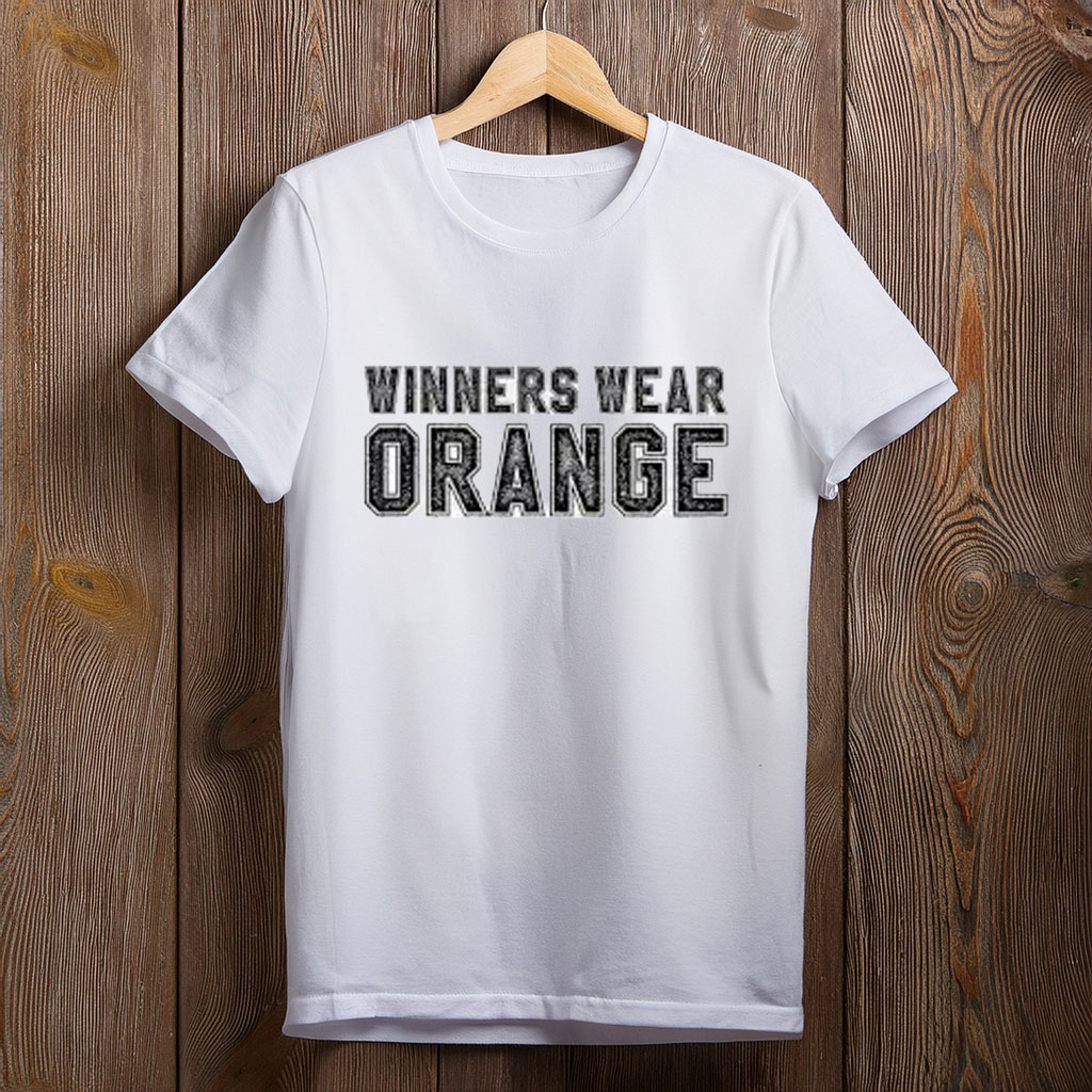 Winners Wear Orange Color War Camp Team Competition T-Shirt
