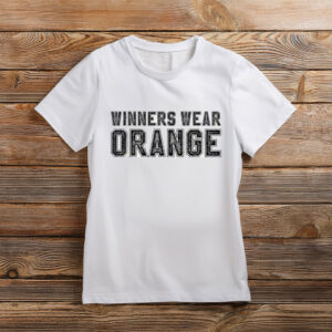 Winners Wear Orange Color War Camp Team Competition T-Shirt