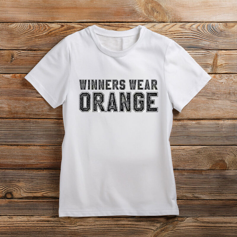 Winners Wear Orange Color War Camp Team Competition T-Shirt