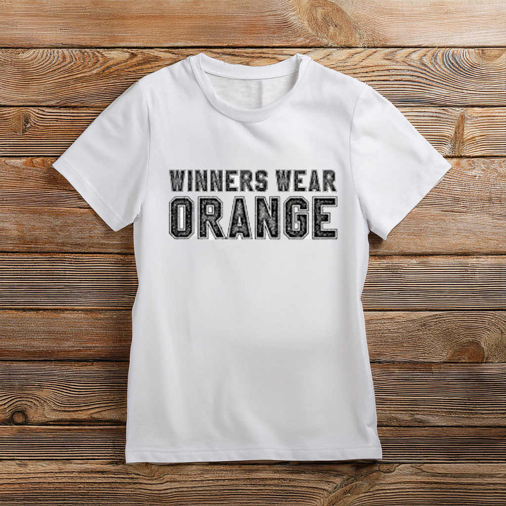 Winners Wear Orange Color War Camp Team Competition T-Shirt