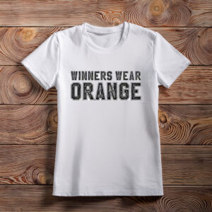 Winners Wear Orange Color War Camp Team Competition T-Shirt